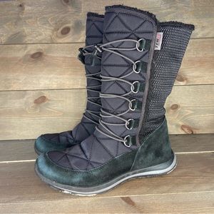 Ll bean snowfield Womens size 6.5 boots black waterproof lined tek 2.5 shoes